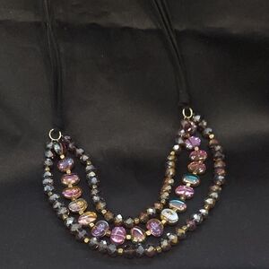 VENUS NECKLACE & EARRINGS GEMSTONES & Elegant Beads with Multicolor Accents